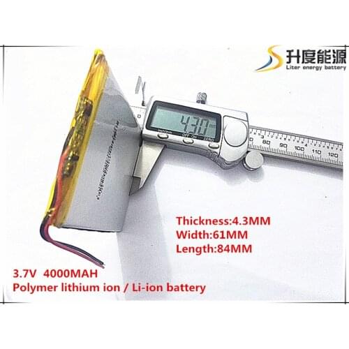 10pcs [SD] 3.7V,4000mAH,[436184] Polymer lithium ion / Li-ion battery for TOY,POWER BANK,GPS,mp3,mp4,cell phone,speaker