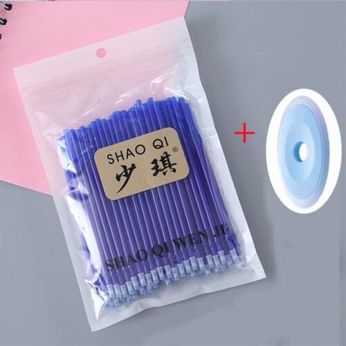 100PCS Erasable Pen Refill 0.5mm Blue/Black Ink Magic Erasable Pen Refill Students Writing Pen Gift Stationery for Students