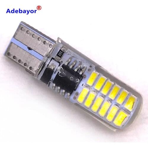 100pcs T10 W5W led strobe flash silicone gel light 194 168 3014 24LED LED blink Light Bulb Clearance Lights 12V 2 model Lights