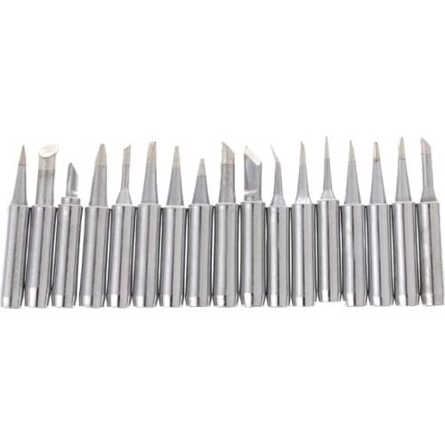 17Pcs Lead-Free Soldering Iron Tip 900M-T For HAKKO 936 SAIKE ATTEN YIHUA Soldering Station