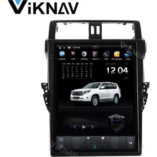 Car DVD multimedia player for Toyota Land Cruiser Prado LC150 150 2014 2015 2016 2017 2018 2019 auto radio vertical screen 17