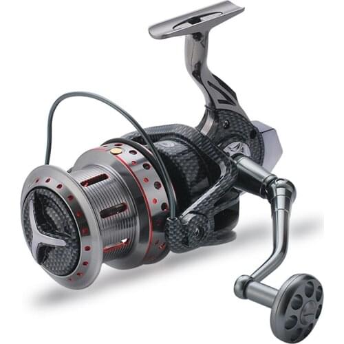 Big Metal Fishing Reel 8000-12000 Strong Drag Spinning Reel 14+1BB 4.7:1 Carp Carretilha De Pesca Trolling Saltwater Reel Coil