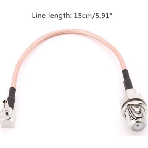 F Type Female Jack To CRC9 Male Right Angle RG316 Pigtail Cable 15cm For HUAWEI Modem