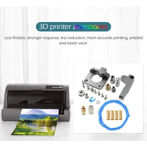 Extruder Upgrade Kit MK8 Lightweight Parts Set with Printed Plastic Metal Parts Tubing for Creality Ender 3D Printer