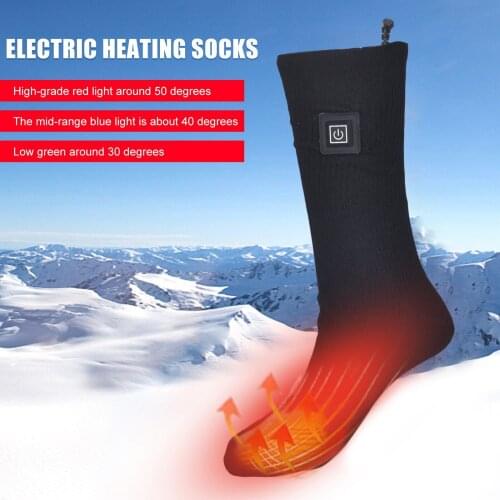 Heated Socks Winter Warm Outdoor Socks Thermal Socks Heating Sock Elastic Comfortable Water Resistant Electric Warm Sock Set