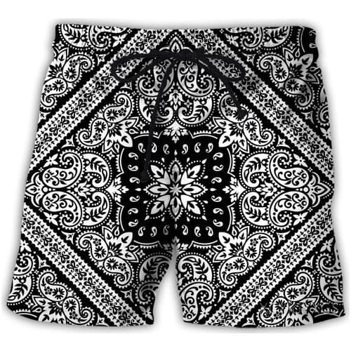 New Bandana Pattern 3D Print Causal Clothing Fashion Men Women Tracksuits Crewneck Hip Hop Shorts Plus size S-7XL