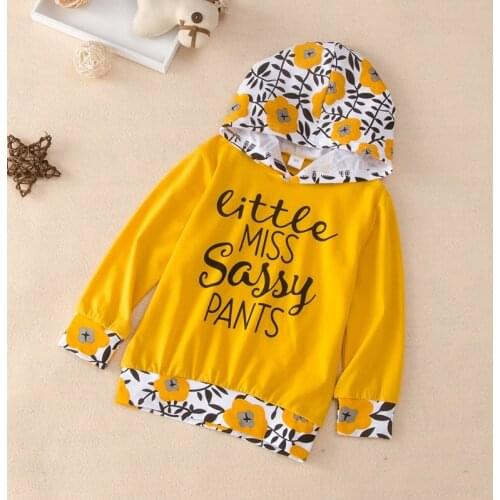 New Baby Boy Clothes Cotton Letter Floral Print Patchwork Long Sleeve Hoodies Sweater Tops Fashion Baby Girl Clothes Winter 1-6Y