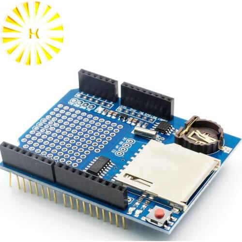 New Data Module Logging Shield SD Card Data Recorder Shield V1.0 For Arduino UNO SD Card Connector
