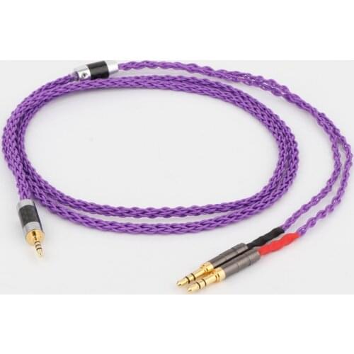 Preffair HIFI 8 Cores Silver Plated Headphone Upgrade Cables for Sundara Aventho focal elegia t1 t5p D7200 D600 D7100MDR-Z7