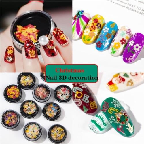 Christmas Snowflake Socks Gift Nail Wood Pulp Paper Patch Nail Art Decoration DIY Christmas Nail Decoration Flower Pattern