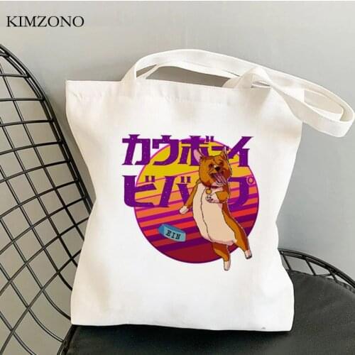 Cowboy Bebop shopping bag bolso shopper handbag bolsa cotton canvas bag bolsas reutilizables shoping reusable ecobag sac toile