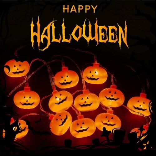 1-3M Halloween LED Pumpkin Lights Pumpkin String Fairy LED Lights Party Decor Hanging Prop Lamp Halloween Decroation