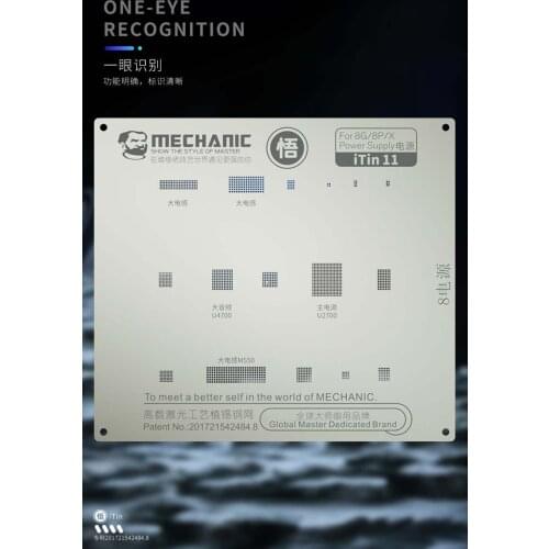 Mechanic ITin Baseband RF Steel Mesh BGA Reballing Stencil For phone 6/6p/6s/6p/6sp/7/7p/8/8p/x/xs/xsmax IC Plant Tin Repair