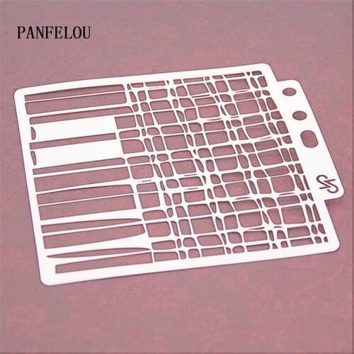 The Line network scrapbook stencils spray plastic mold shield DIY cake hollow Embellishment printing lace ruler valentine