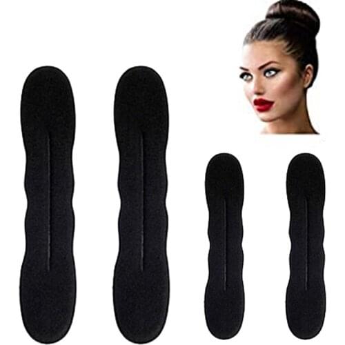 2pcs Magic Hair Styling Twist Bun Hairpin Hairdisk Meatball Head Rubber Clip Hair Accessories for Women Girls Hair Braiding Tool