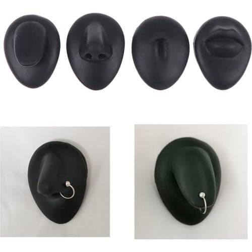 1PC Silicon Ear Eye Nose Mouth Tongue Navel Piercing Model Press Needle Simulation Display Piercing Tool Jewelry Display