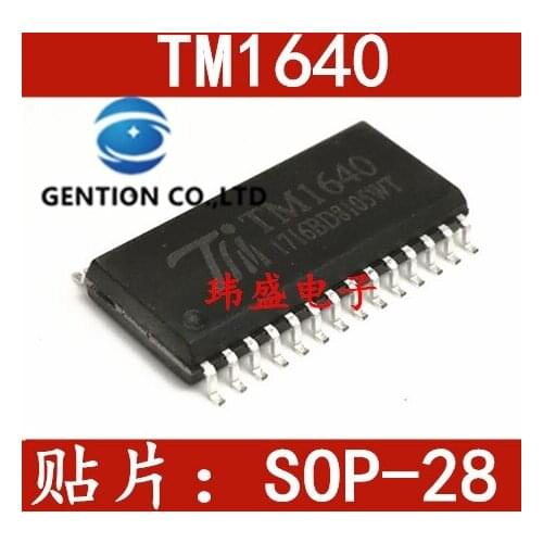 10PCS Microchip TM1640 SOP28 day LED digital tube display driver IC in stock 100% new and original