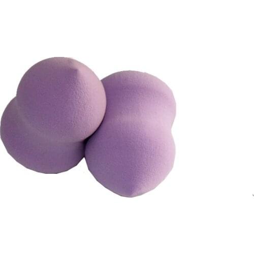 2Pcs/Set 6*4cm Purple Women Girls Face Beauty Tool Gourd Shape Makeup Powder Puff Blending Make Up Cosmetic Foundation Sponge