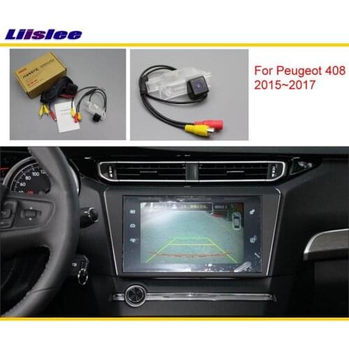 Car Back Up Reverse Camera For Peugeot 408 2015~2017 Compatible Original Screen Rear View Camera Sets RCA Adapter Cable