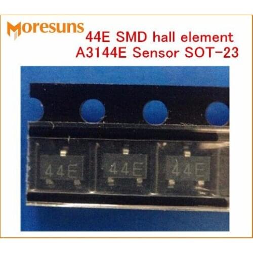 Fast Free Ship 100pcs New original industrial grade 44E SMD hall element A3144E Sensor SOT-23 unipolar magnetic sensitive switch