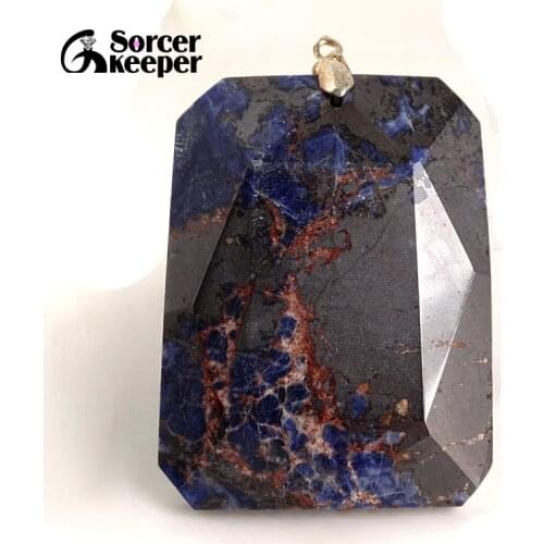 Women & Men Fashion Jewelry Pendants Necklaces With Chain Wholesale Blue Sodalite Beads Quartz Stone Colares Femininos RS844