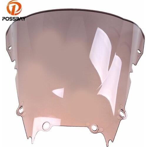 POSSBAY Motorcycle Windshield Windscreen Wind Deflector Street Bike Bicicleta Scooter Windscreen For Yamaha YZF R6 1998-2002