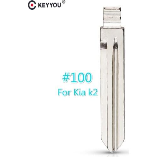 KEYYOU Car Remote Key Blade For Kia k2 Flip Remote Key Blade NO.100 with two slot
