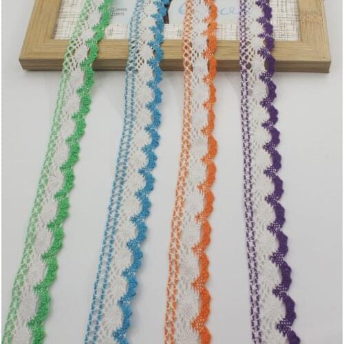 2y 2.5cm Cotton Embroidery Lace Trim For DIY Crafting Baby Girls Rompers Dress Wedding Clothes Making Scrapebooking Accessories