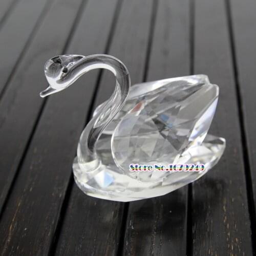 50pcs/lot Crystal swan, wedding anniversary gifts party supplies guest souvenirs crystal swan wedding favor