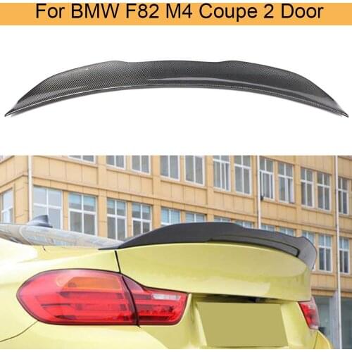 Carbon Fiber Rear Trunk Wing Spoiler For BMW F82 M4 Coupe 2 Door 2014 - 2019 Car Rear Trunk Boot Lip Wing Spoiler