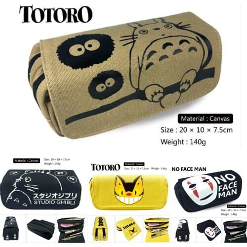 Totoro Wallet My Neighbor Cat Wallet Canvas Zipper Pencil Wallet Purse Bags For Boy Girl Students School Bags Gift