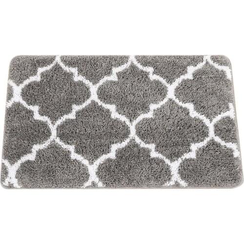 Bathroom Rugs Microfiber Bath Shower Mat, Machine Wash and Dry, Non-Slip Absorbent Shaggy Carpet Bath Mat for Bathroom