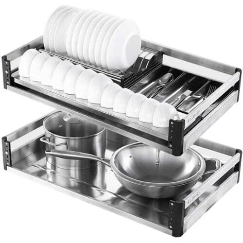 Pantry Mutfak Organizador Armario Cocina Stainless Steel Cozinha Organizer Cuisine Kitchen Cabinet Cestas Para Organizar Basket