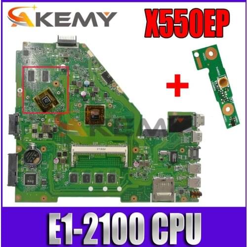 X550EP Motherboard E1-6100 CPU For Asus X550E X550EP X550E D552E X552E Laptop motherboard X550EP Mainboard test 100% OK