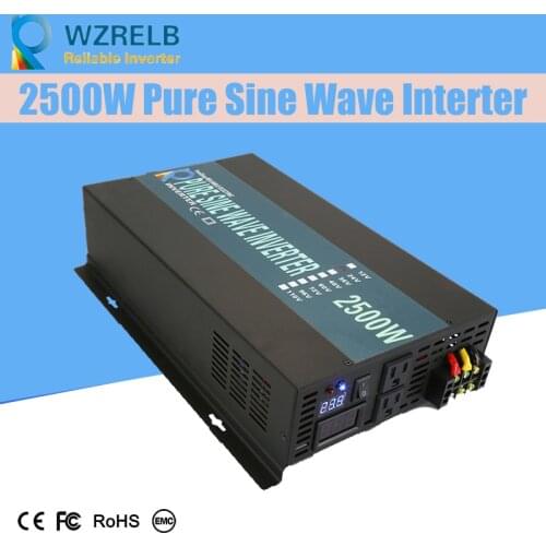 WZRELB 2500W Reliable Inverter 12V/24V 2500W Peak Power Inverter Voltage Convertor Transformer 48V Automatic Adaptable