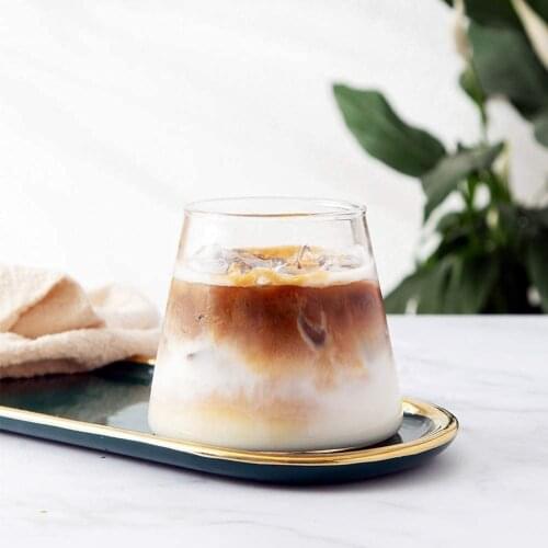 Novelty Latte Glasses 300ml Heat Resistant Borosilicate Cappuccino Coffee Cup Macchiato Cocktail Appetizer Espresso Tea Milk Mug