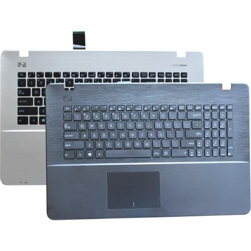 New Silver/Black Laptop C Cover with Keyboard for Asus A751 X751LD x751ln x751mj K751LX x751