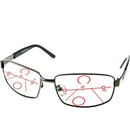 Rectangle Chimes Style Leg Sports Men Progressive Multifocal Reading Glasses +0.75 +1 +1.25 +1.5 +1.75 +2 +2.25 +2.5 +2.75 To +4