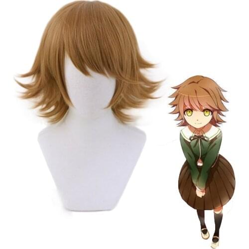 Danganronpa Chihiro Fujisaki Wig Cosplay Costume Dangan Ronpa Heat Resistant Synthetic Hair Men Women Short Wigs