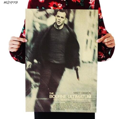 Movie The Bourne Identity Kraft Paper Poster Home Room Wall Decoration Painting 50.5x35cm