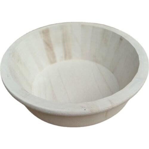 Baby Photography Props Retro Wooden Basin Newborn Infants Pose Auxiliary Round Basket Photo Shooting Accessories