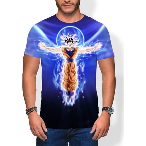 Shirts for men GOKU Sports Mens t-shirts cute Short t-shirt print Anime clothes t shirt for men gym clothing tops Fitness shirt