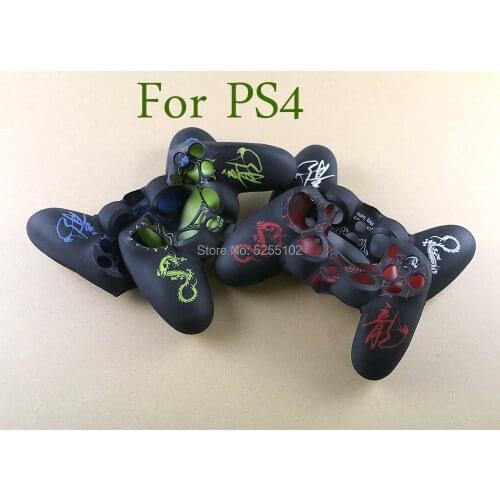 2PCS For SONY playstation 4 PS4 Controller Skin Dragon Silicone Case FOR PS4 New Chinese Dragons Silicone Cover Protection Case