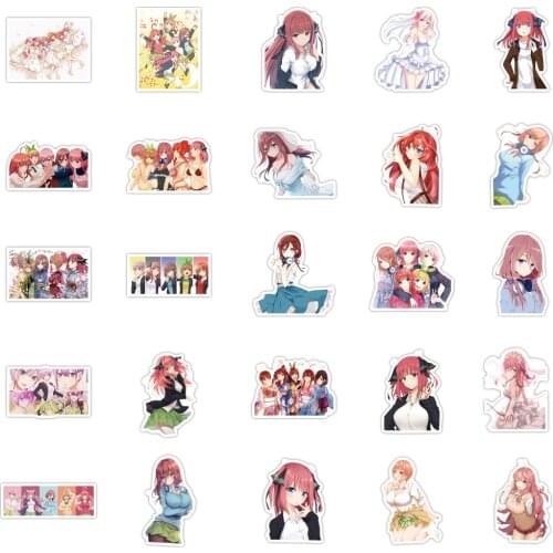 The Quintessential Quintuplets Cosplay Graffiti Stickers for Laptop Skateboard Luggage Motorcycle Waterproof Decal Sticker Toy