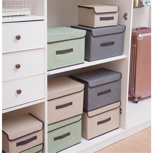 Home Furnishing Fabric Folding Storage Box Foldable Storage Box Bedroom Storage Box Living Room Shoe Box Multi-Purpose Dustproof