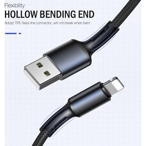 3A Fast Charging USB Charger Cable For iPhone 12 11 Pro X XR XS Max 6 6s 7 8 Plus 5s SE 2020 iPad Origin Data Cord Long Line 1m