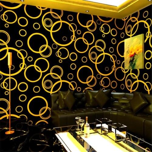 Wellyu Cabaret flashing wall covering 3d stereo reflective special bar box luminous round background wall wallpaper