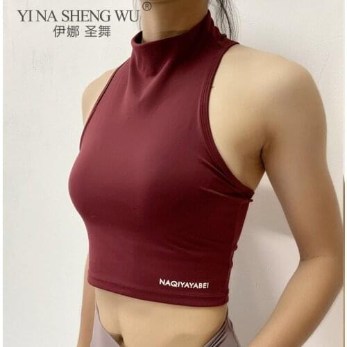 Women Sexy Vest Tape Sports Yoga Bra Back Hollow Female Fitness Top Bra Shockproof Running Bra Yoga Tank Top With Chest Pad New