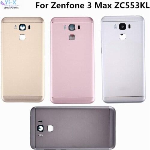 10pcs/lot Rear Battery Cover Housing For ASUS Zenfone 3 Max ZC553KL Back Battery Cover Parts with Power Volume Buttons