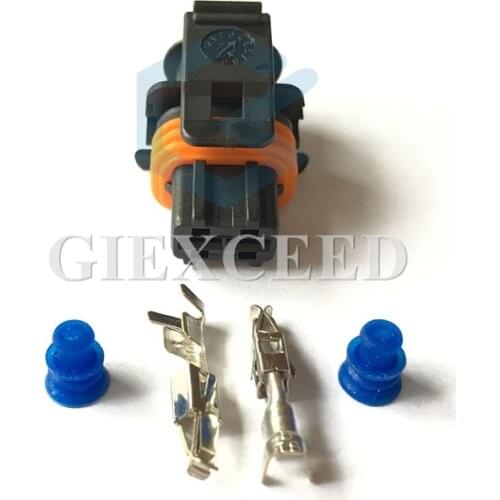 2 Sets 2 Pin 1928404072 1928403137 Female Common Rail Diesel Injector Plug Automotive Connector Socket For Bosch